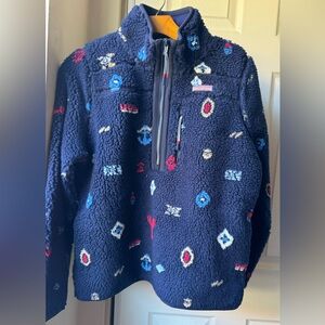 NWT vineyard vines Nautical Icons Supershep Fleece Half Zip Pullover